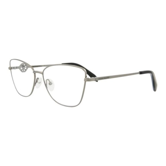Alexander McQueen Womens Cat Eye Ruthenium Ruthenium Transparent Fashion